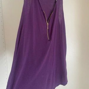 2/10$ Purple basic cami with gold zipper